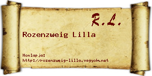 Rozenzweig Lilla névjegykártya